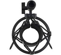 Doumneou Supporto universale per microfono con carico sopportabile da 3 kg, supporto a clip per radio studio, staffa di registrazione audio nera professionale