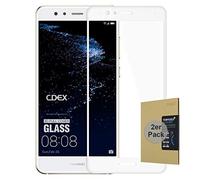 doupi 2X FullCover Pellicola Vetro Temperato per Huawei P10 Lite, (2-Pack) Premium 9H HD Protettiva Protezione dello Schermo Tempered Glass, Bianco
