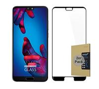 doupi 2X FullCover Pellicola Vetro Temperato per Huawei P20, (2-Pack) Premium 9H HD Protettiva Protezione dello Schermo Tempered Glass, Nero