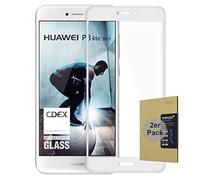 doupi 2X FullCover Pellicola Vetro Temperato per Huawei P8 Lite (2017), (2-Pack) Premium 9H HD Protettiva Protezione dello Schermo Tempered Glass, Bianco