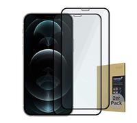 doupi 2X FullCover Pellicola Vetro Temperato per iPhone 12 / iPhone 12 PRO (6,1 Pollici), (2-Pack) Premium 9H HD Protettiva Protezione dello Schermo Tempered Glass, Nero