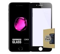 2x Vetro Temperato IPHONE 8 7 / Se 2020 HD Display Protezione Pellicola FC Nero