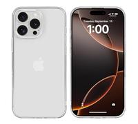 doupi Custodia trasparente compatibile con iPhone 16 Pro (6,3 pollici) - PerfektFit sottile, chiara, supporta la ricarica wireless, cover protettiva super sottile, trasparente