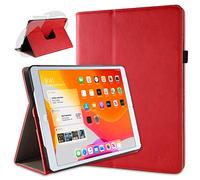doupi Deluxe Custodia per iPad 2020 (8. Gen.), iPad 2019 (7. Gen.) 10,2 Pollici, 360 Gradi Rotable Protezione con Smart Funzione Sleep/Wake Up Etui Stare in Piedi Protettiva, Rosso