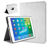 doupi Deluxe Custodia per iPad Air 2, 360 Gradi Rotable Protezione con Smart Funzione Sleep/Wake Up Etui Stare in Piedi Protettiva, Bianco
