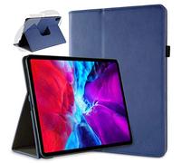 doupi Deluxe Custodia per iPad PRO 12,9 Pollici (4. Generazione) 2020, 360 Gradi Rotable Protezione Etui Stare in Piedi Protettiva, Blu