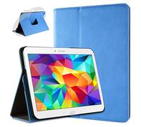 doupi Deluxe Custodia per Samsung Galaxy Tab 4 (10,1 Pollici), 360 Gradi Rotable Protezione con Smart Funzione Sleep/Wake Up Etui Stare in Piedi Protettiva, Blue