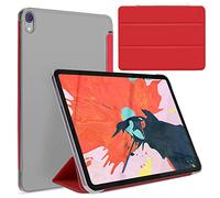 doupi Deluxe FlipCase per iPad PRO 12,9 Pollici (2018), Protezione Custodia con Smart Sleep/Wake Up Funzione Book Style Etui Stare in Piedi Protettiva, Rosa Rosso