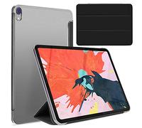 doupi Deluxe FlipCase per iPad PRO 12,9 Pollici (2018), Protezione Custodia con Smart Sleep/Wake Up Funzione Book Style Etui Stare in Piedi Protettiva, Nero