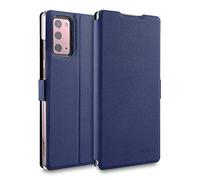 doupi Deluxe FlipCase per Samsung Galaxy Note 20, Protezione Custodia Ultra Slim Magnete Flip Cover Protettiva Book Style Etui Stare in Piedi, Blu Scuro