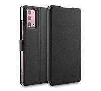 doupi Deluxe FlipCase per Samsung Galaxy Note 20, Protezione Custodia Ultra Slim Magnete Flip Cover Protettiva Book Style Etui Stare in Piedi, Nero