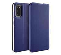 doupi Deluxe FlipCase per Samsung Galaxy S20, Protezione Custodia Ultra Slim Magnete Flip Cover Protettiva Book Style Etui Stare in Piedi, Blu Scuro
