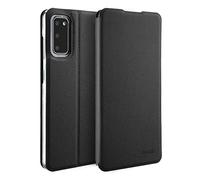 doupi Deluxe FlipCase per Samsung Galaxy S20, Protezione Custodia Ultra Slim Magnete Flip Cover Protettiva Book Style Etui Stare in Piedi, Nero