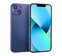 doupi UltraSlim Custodia per iPhone 13 Mini (5,4 Pollici), Satinato fine Piuma Facile Mat Semi Trasparente Cover, Blue