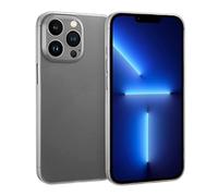 doupi UltraSlim Custodia per iPhone 13 Pro (6,1 pollici), satinato fine piuma facile mat semi trasparente Cover, grigio