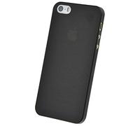 doupi UltraSlim Custodia per iPhone 5 5S SE, Satinato fine Piuma Facile Mat Semi Trasparente Cover, Nero