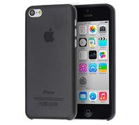 doupi UltraSlim Custodia per iPhone 5C, Satinato fine Piuma Facile Mat Semi Trasparente Cover, Nero