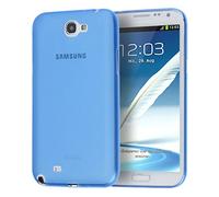 doupi UltraSlim Custodia per Samsung Galaxy Note 2, Satinato fine Piuma Facile Mat Semi Trasparente Cover, Blue