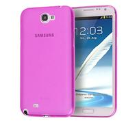 doupi UltraSlim Custodia per Samsung Galaxy Note 2, Satinato fine Piuma Facile Mat Semi Trasparente Cover, Pink