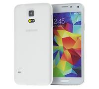 doupi UltraSlim Custodia per Samsung Galaxy S5, Satinato fine Piuma Facile Mat Semi Trasparente Cover, Bianco