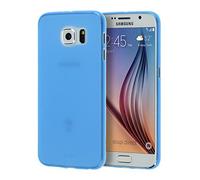 doupi UltraSlim Custodia per Samsung Galaxy S6, Satinato fine Piuma Facile Mat Semi Trasparente Cover, Blue