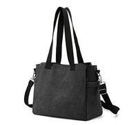 DOURR, Borsa Hobo da donna in tela, a tracolla, con scomparti multipli, Large