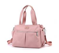 DOURR, Borsa Hobo da donna in tela, a tracolla, con scomparti multipli, Rosa, Medium