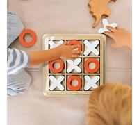 Dous Gioco, Giocattoli da Viaggio con Tavola di Legno, Giochi da Tavolo per Famiglie Blocchi X O, Giocattoli con Soldi in Tasca Puzzle di Strategia per Bambini di Tutte Le età