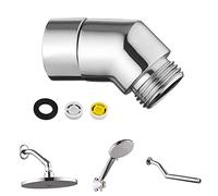 DOUSELLA Adattatore per Soffione Doccia Adattatore per Doccetta da 45 Gradi Doccetta Adattatore Doccia Soffione in Rame ABS Adattatori Doccetta a Gomito con Guarnizione per Attacco Doccetta da 1/2"