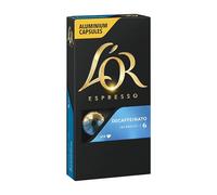 Douwe Egberts L´OR Espresso Capsule di Caffè Decaffeinato, Compatibili Nespresso, Caffè Tostato Macinato, 10 Capsule