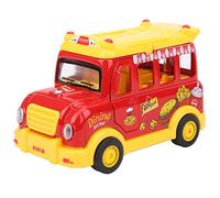 DouWen MO 1:32 Auto giocattolo in lega con di carica a traino per bambini, modello di veicolo pressofuso per bambini con luci e musica, auto giocattolo decorativa da collezione con d (Rossa)