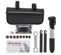 DouWen MO Bike Tools Kits, Multi - Function Bicycle Tire Repair Tool Set with 16 - in - 1 Wrench and Mini Pump, Compact Cycling Tools Bag for Road Mountain Bike Maintenance and Outdoor Rides