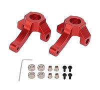 DouWen MO Coppa dello sterzo in Lega di Alluminio per Auto da Arrampicata RC HBX 1/24 2098B, Coppa dello sterzo per Auto telecomandata di Ricambio con Cuscinetti e Chiave, componente di (Rossa)
