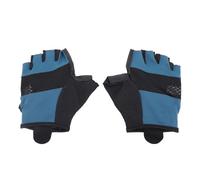 DouWen MO Guanti da ciclismo a mezzo dito blu, guanti da bici antiscivolo e ammortizzanti per uomini e donne, guanti da bici da strada traspiranti con palmo in PU e dorso in rete per la guid (M)