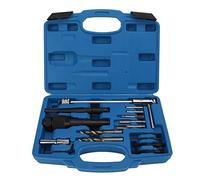 DouWen MO Kit di attrezzi per rimozione candelette 16 pezzi, set di estrattori professionali per candelette, acciaio metrico portatile sicuro per candelette danneggiate 8mm 10mm, include