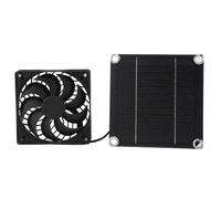 DouWen MO Kit Ventola per Pannello Solare in silicio monocristallino 5W 5V, Kit Ventola di Scarico per Pannello Solare fotovoltaico con USB, Design per Ventilazione Interna ed Esterna,