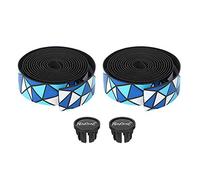 DouWen MO Nastro antiscivolo per manubrio di bicicletta, avvolgimento antiscivolo per manubrio di bicicletta da strada, impugnatura ammortizzata in EVA ad alta densità con cinghie di fissagg (Blu)