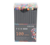 DouWen MO Pennarelli a punta fine 100 colori, pennarelli fineliner con punta a ago da 0,4 mm, inchiostro lucido ad asciugatura rapida, senza sbavature per diari, libri da colorare artistici