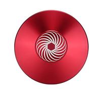 DouWen MO Record Stabilizer Clamp, Turntable Weight Clamp, 79mm Aluminum Vibration - Reducing Disc Clamp with Microfiber for Improved Audio Quality on Belt and Direct Drive Rec (Rossa)