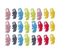 DouWen MO Set di 5 pennarelli per bevande, etichette per bicchieri di vino in silicone a forma di animale carino, 6 pezzi per set con 6 colori, materiale sicuro per alimenti per accessori
