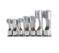 DouWen MO Set di 7 pezzi di chiavi a bussola per la rimozione del sensore di ossigeno, chiave per sensore O2 per veicoli, estrattore di sensore O2 in lega di cromo con 7 misure, compatibile