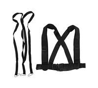 DouWen MO Sled Pulling Strap with Padded Shoulder Harness, Weight Bearing Resistance Training Equipment, Heavy - Duty Nylon Sled Shoulder Strap for Tire Sled Drag, Strength And Speed Workout