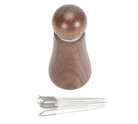 DouWen MO Strumento per mescolare il caffè con manico in legno e ago in acciaio inox, strumento multifunzionale per la distribuzione della polvere di caffè, che garantisce una dispersione un