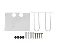 DouWen MO Wall Mounted Projector Shelf, Floating Projector Shelf for Router TV Box DVD Player, Heavy Duty Space Aluminum Bracket with Rounded Edges, Strong Load Bearing Capacity for Living R (Bianca)