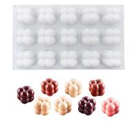 douyif Stampo Di Bolle In Silicone 15 Cavità Stampi In Silicone Di Bolle 3D Stampo Cubo Di Bolle In Silicone Stampi Per Cioccolato Di Bubble per Cioccolatini Torta Gelatina Mousse Fondente