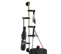 DOUZIO Appendiabiti da Parete Verticale 5 Ganci Girevoli in Ottone Appendiabiti Camera da Letto Ingresso Ganci Salvaspazio Vestiti Chiavi Borse Ombrelli Ganci(Color:Nero)