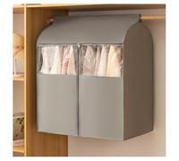 DOUZIO Buste Copriabiti Antipolvere, Custodie per Abiti, Borse Protettive da Appendere, Custodia per Vestiti di Grande capacità Non Tessuta Copriabiti con Cerniera(Size:52×52×120cm,Color:Grigio)