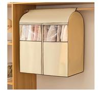 DOUZIO Buste Copriabiti Antipolvere, Custodie per Abiti, Borse Protettive da Appendere, Custodia per Vestiti di Grande capacità Non Tessuta Copriabiti con Cerniera(Size:78×52×100cm,Color:Beige)