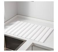 DOUZIO Tappetino scolapiatti in pietra per bancone della cucina, 60 x 39 cm, pieghevole, ad asciugatura rapida e super assorbente, per scolapiatti, bottiglie, tazze
