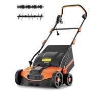 DOVAMAN DS16A 2-in-1 Scarificatore e Arieggiatore Elettrico, 1500W, 40cm Larghezza di Lavoro, 5 Regolazioni di Profondità, Pieghevole, Cesto da Raccolta 45L, Altezza Regolabile, Leggero